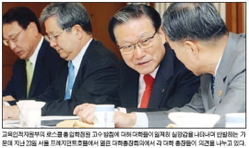 로스쿨 정원 놓고 정부-대학 힘겨루기