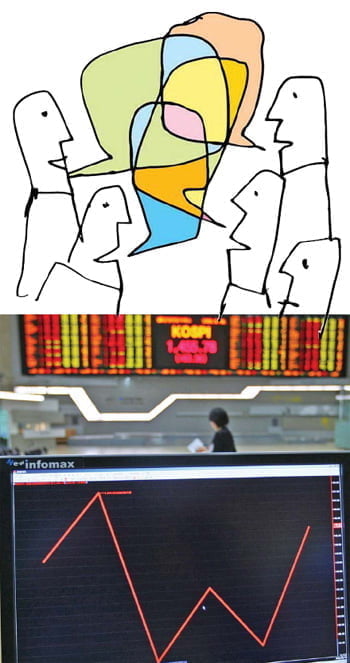 고통받는 주식 시장… 자조섞인 ‘말 잔치’만