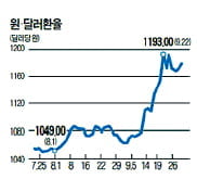 對美 달러 환율이 급격하게 변하면…