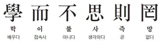 (5) 배우기만 하고 생각하지 않으면 얻음이 없다 - 논어