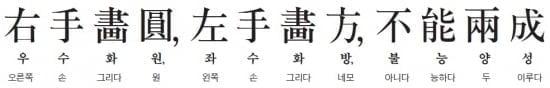 (23) 오른손으로 원을 그리고, 왼손으로 네모를 그리면 양쪽 다 이룰 수 없다