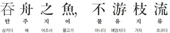 (36) 배를 삼킬 만한 큰 물고기는 얕은 물에서 놀지 않는다
