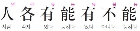 (65) 사람은 각각 할 수 있는 것과 할 수 없는 것이 있다 - 춘추좌전