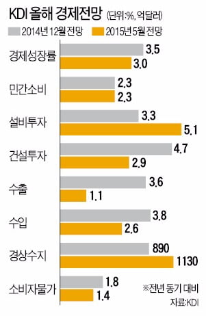 KDI, "한국경제 성장률 2%대 하락" 경고