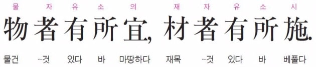 사물은 마땅히 있어야 할 곳이 있고, 재능은 마땅히 써야 할 곳이 있다. - 한비자