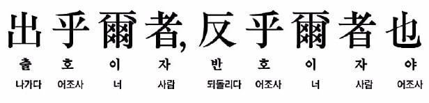 너에게서 나온 것이 너에게로 돌아간다. - 맹자