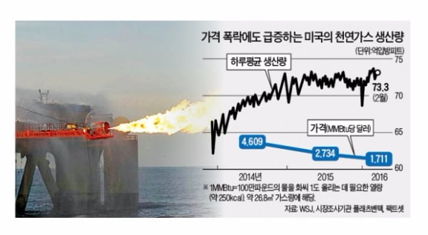 '죄수의 딜레마' 빠진 미국 천연가스…가격 하락에도 생산은 사상 최대