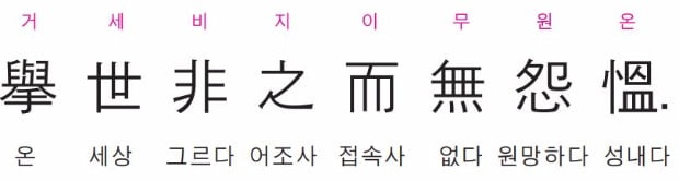 온 세상이 다 그르다 해도 원한도 분노도 없다. -미수기언-