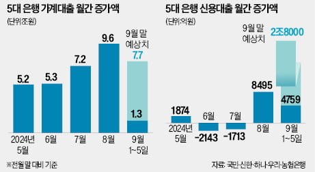 주담대 누르자 2금융권·신용 대출 급증