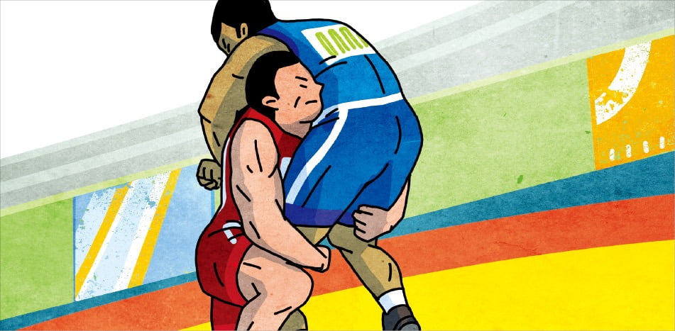 해결하려 애쓰다 'grapple with'